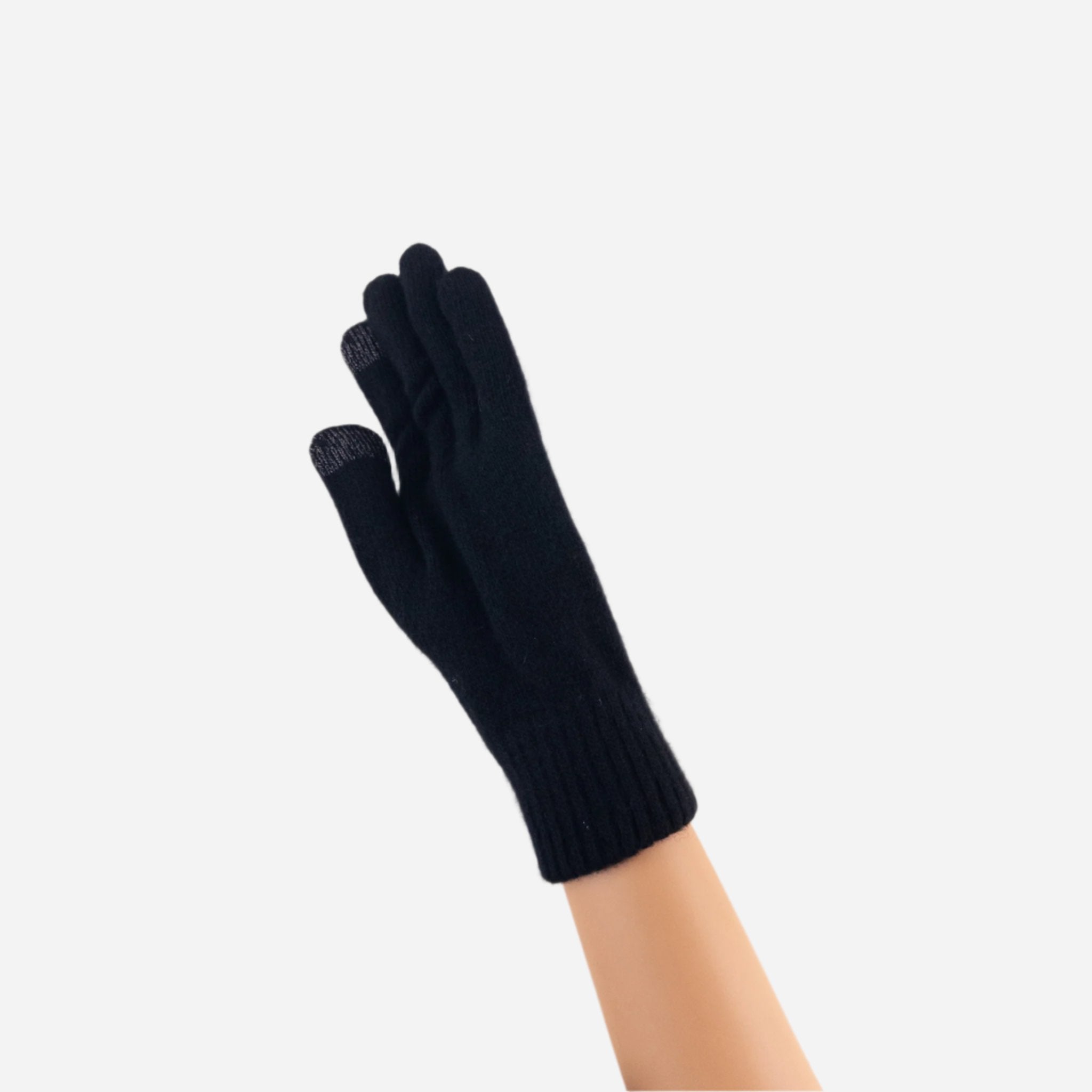 Black Santacana Men’s Cashmere Blend Gloves - Big Bag NY