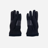 Black Santacana Men’s Fleece Lined Gloves with Leather Detail - Big Bag NY