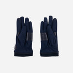 Navy Santacana Men’s Fleece Lined Gloves with Leather Detail - Big Bag NY