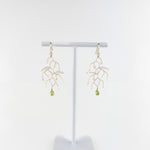 Branch Earrings Large Pearl/Green - Big Bag 