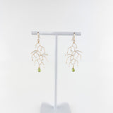 Branch Earrings Large Pearl/Green - Big Bag 