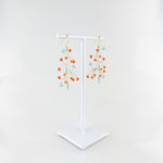 Lina's Large Aqua/Orange Branch Earrings - Big Bag NY