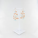 Lina's Large Aqua/Orange Branch Earrings - Big Bag NY