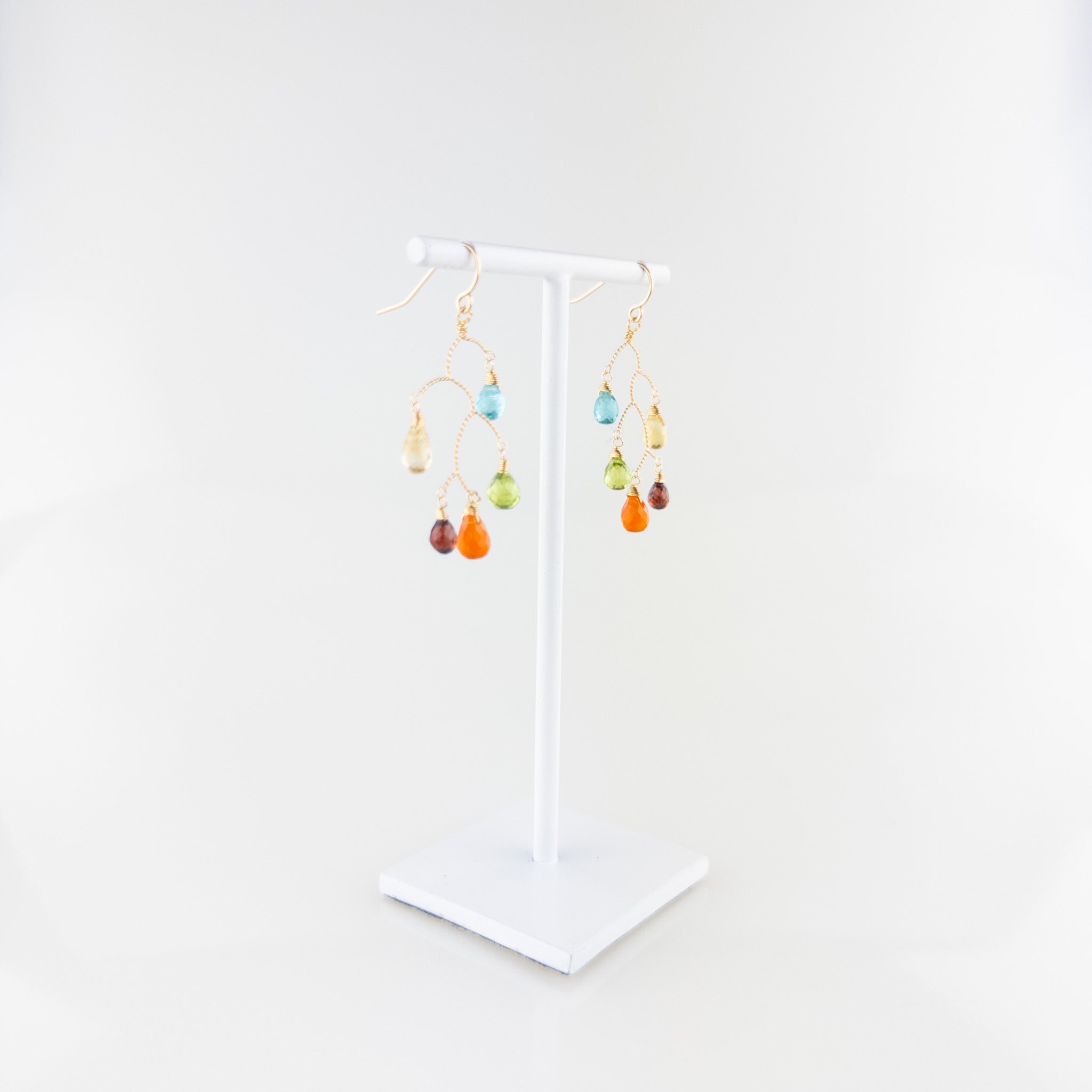 5 Stone Branch Earrings - Big Bag NY