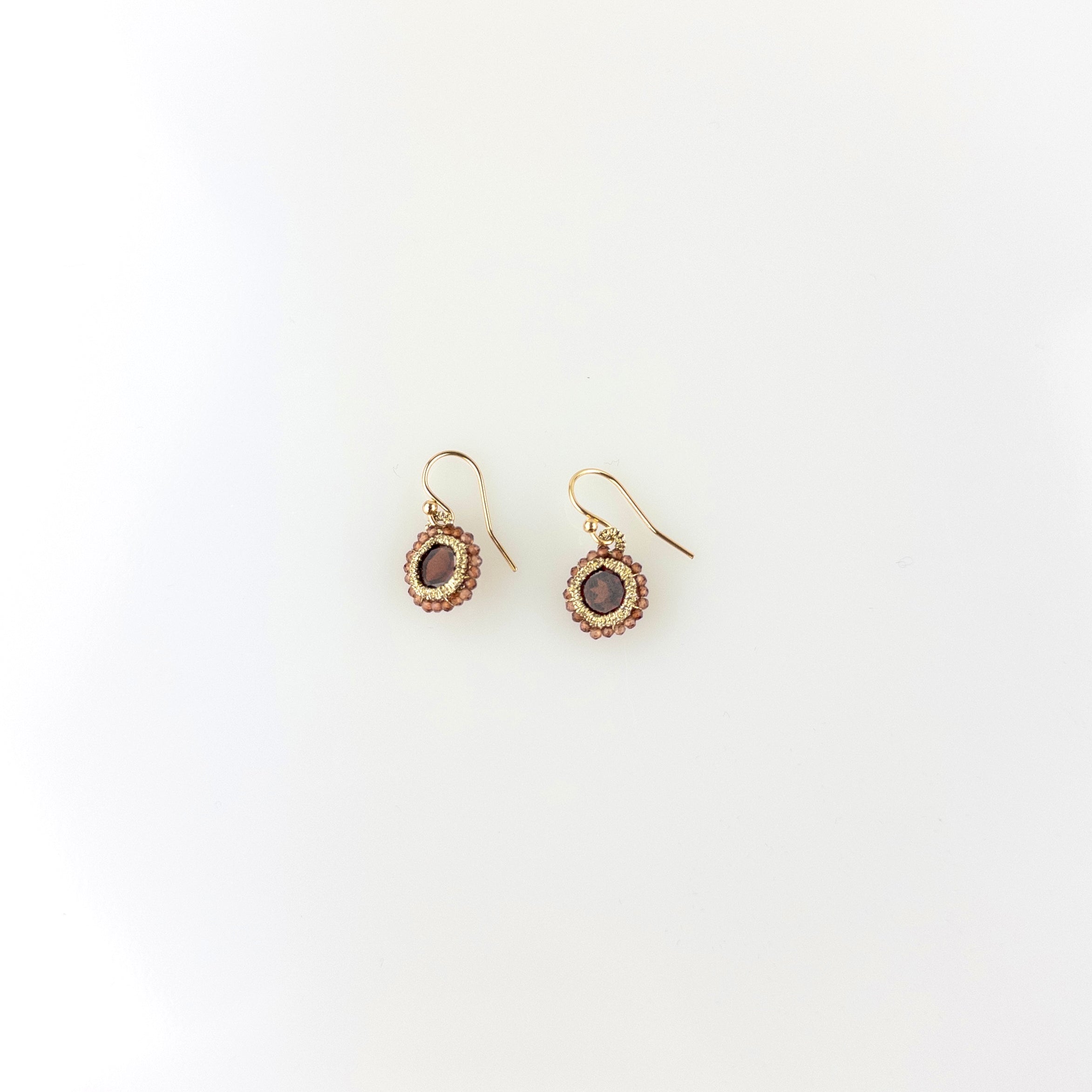 Danielle Welmond Caged Garnet with Garnet Orbit Earrings - Big Bag NY