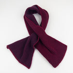 Burgundy Riviera Two-Tone Cashmere Scarf - Big Bag NY