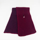 Burgundy Riviera Two-Tone Cashmere Scarf - Big Bag NY