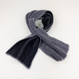 Grey/Black Riviera Two-Tone Cashmere Scarf - Big Bag NY