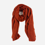 Orange Riviera Cashmere Scarf - Big Bag NY