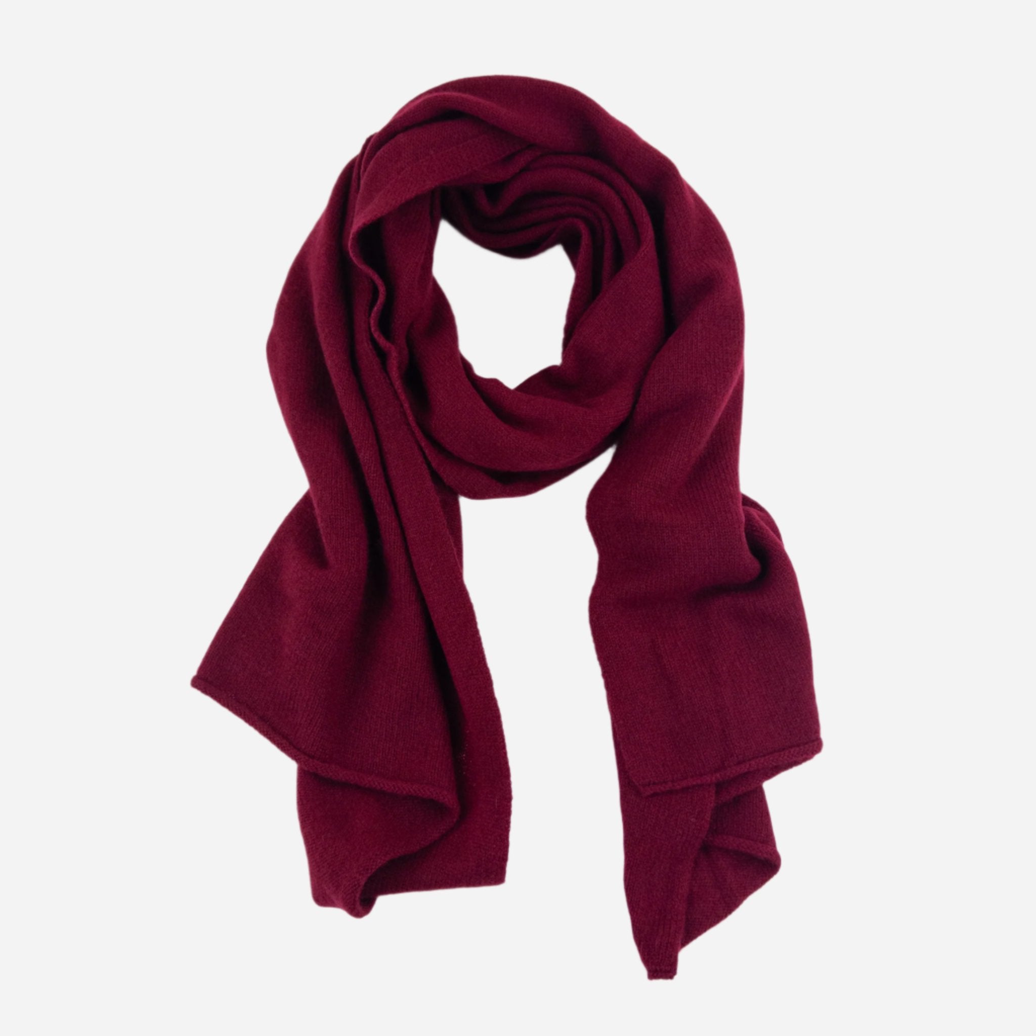 Burgundy Riviera Cashmere Scarf - Big Bag NY