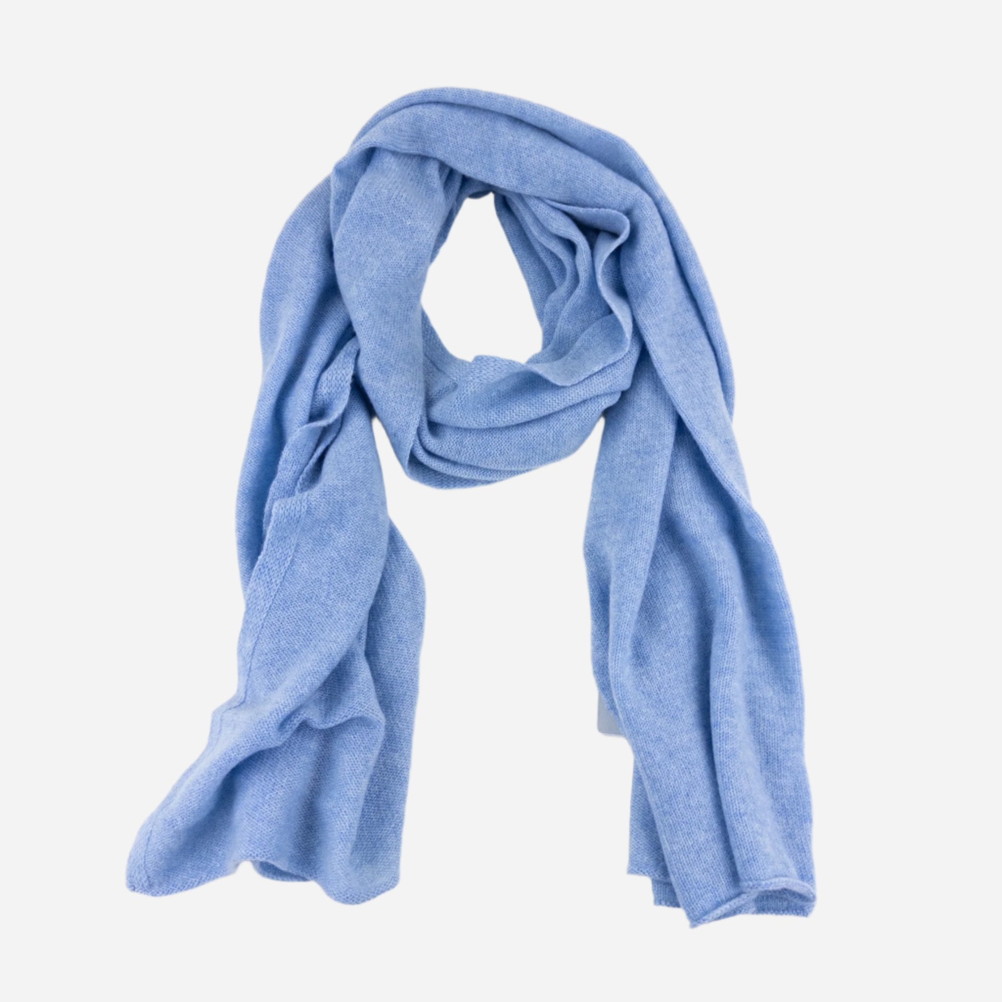 Light Blue Riviera Cashmere Scarf - Big Bag NY