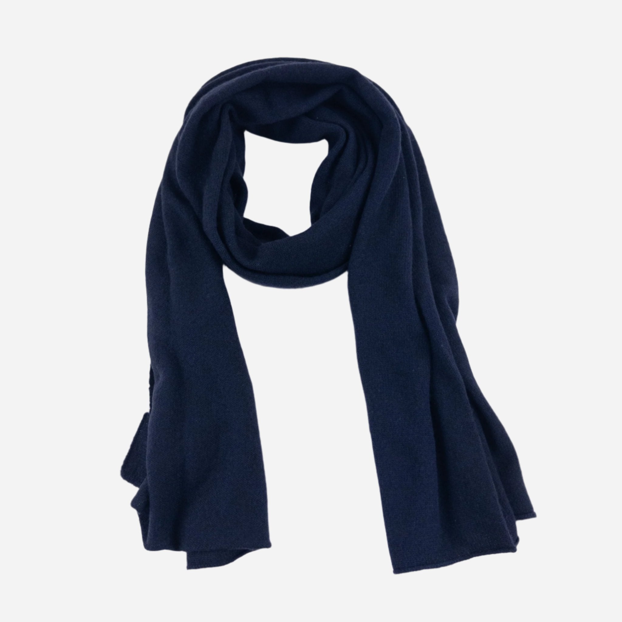 Navy Riviera Cashmere Scarf - Big Bag NY