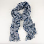 Grey Weaves and Blends Cashmere Rings Scarf - Big Bag NY