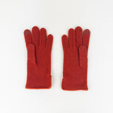 Cashmere Blend Gloves with Leather Trim