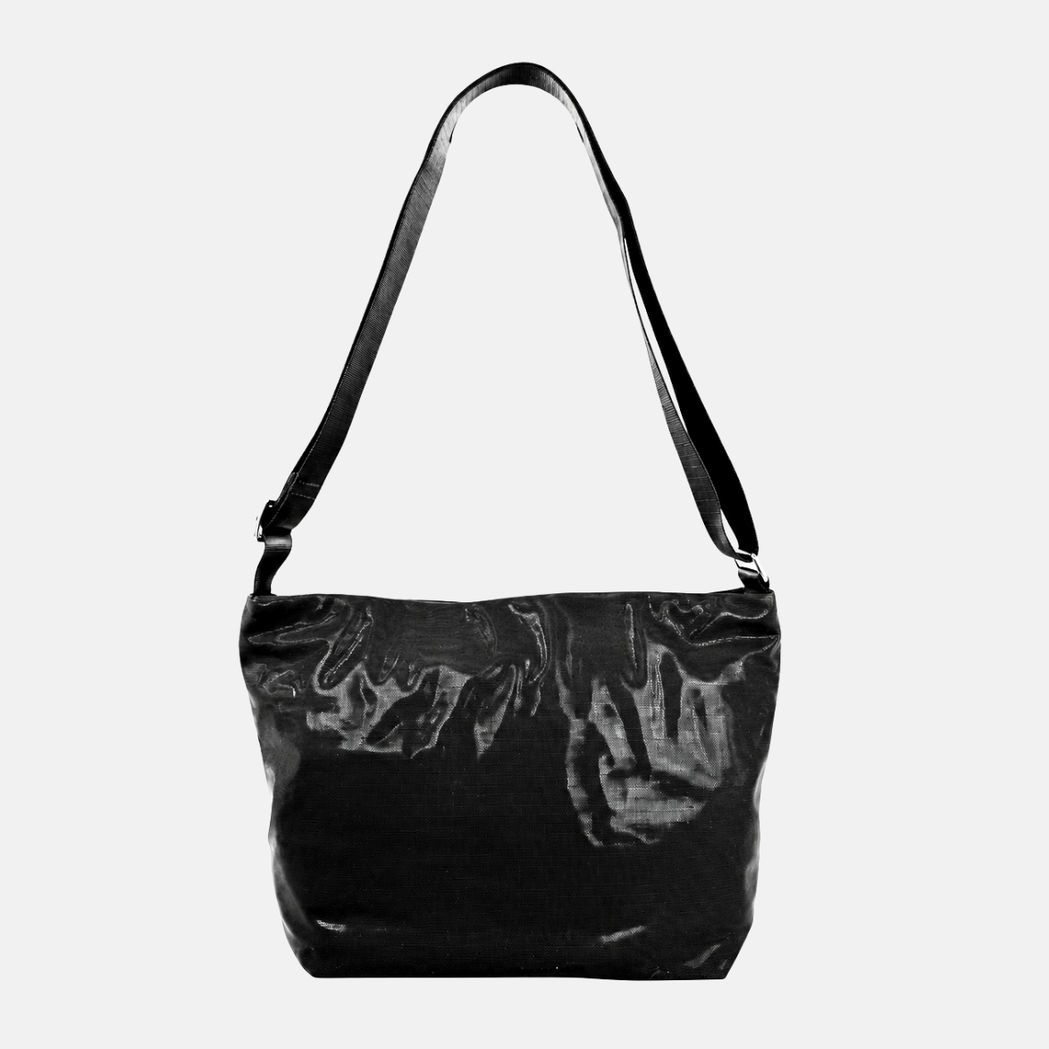 Acrylic Large Pochette DEEP in Black Swim Mesh - BIG BAG NY