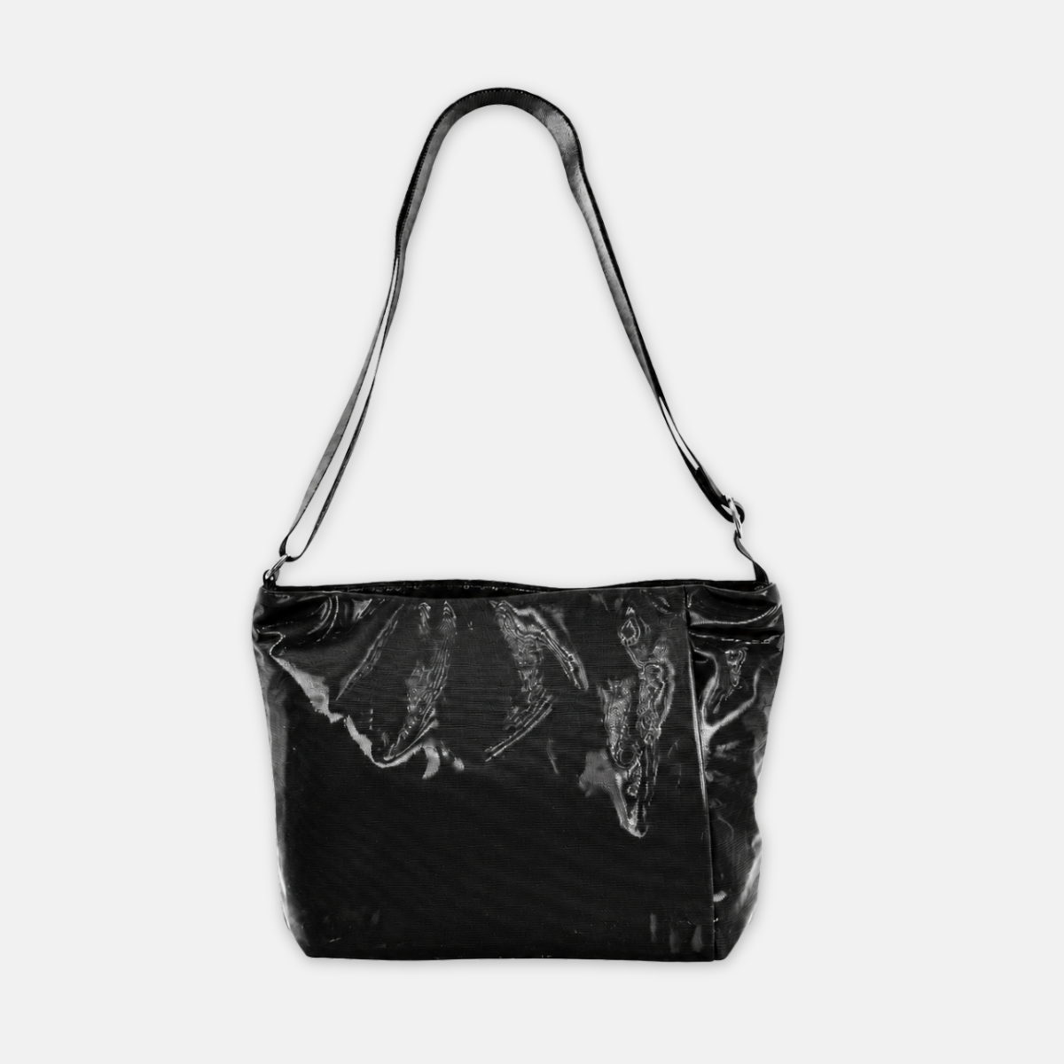 Acrylic Large Pochette DEEP in Black Swim Mesh - BIG BAG NY