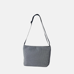 Acrylic Large Pochette DEEP in Black and White Mesh - Big Bag NY