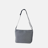 Acrylic Large Pochette DEEP in Black and White Mesh - Big Bag NY