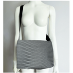 Acrylic Large Pochette DEEP in Black and White Mesh - Big Bag NY