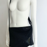 Acrylic Pochette Deep in Black Swim Mesh - Big Bag NY