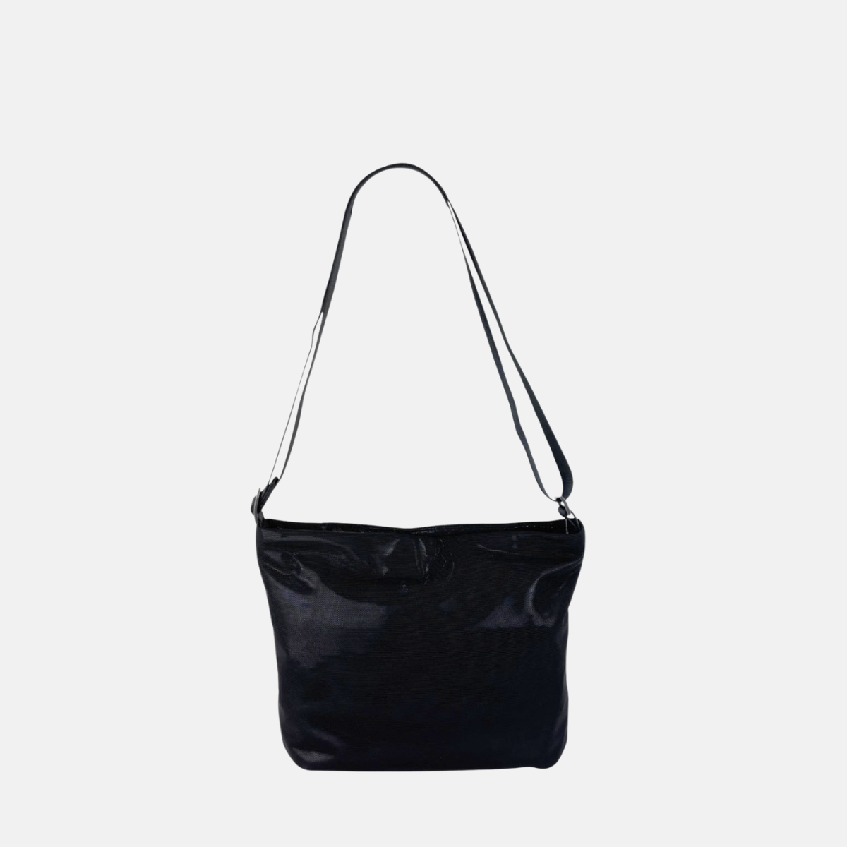 Acrylic Pochette Deep in Black Swim Mesh - Big Bag NY