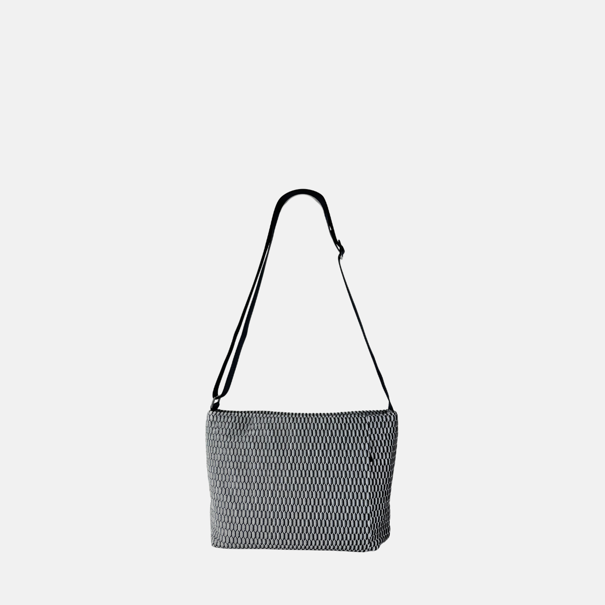 Acrylic Pochette Deep in Black and White Mesh - Big Bag NY