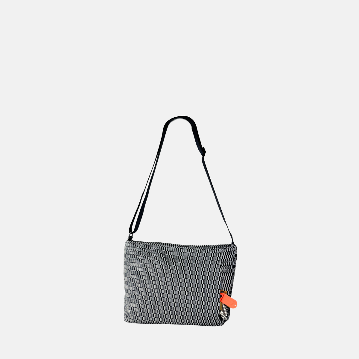 Acrylic Pochette Deep in Black and White Mesh - Big Bag NY