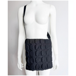 Acrylic Pochette Square DEEP in Black Emboss Dot - Big Bag NY