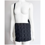 Acrylic Pochette Square DEEP in Black Emboss Dot - Big Bag NY