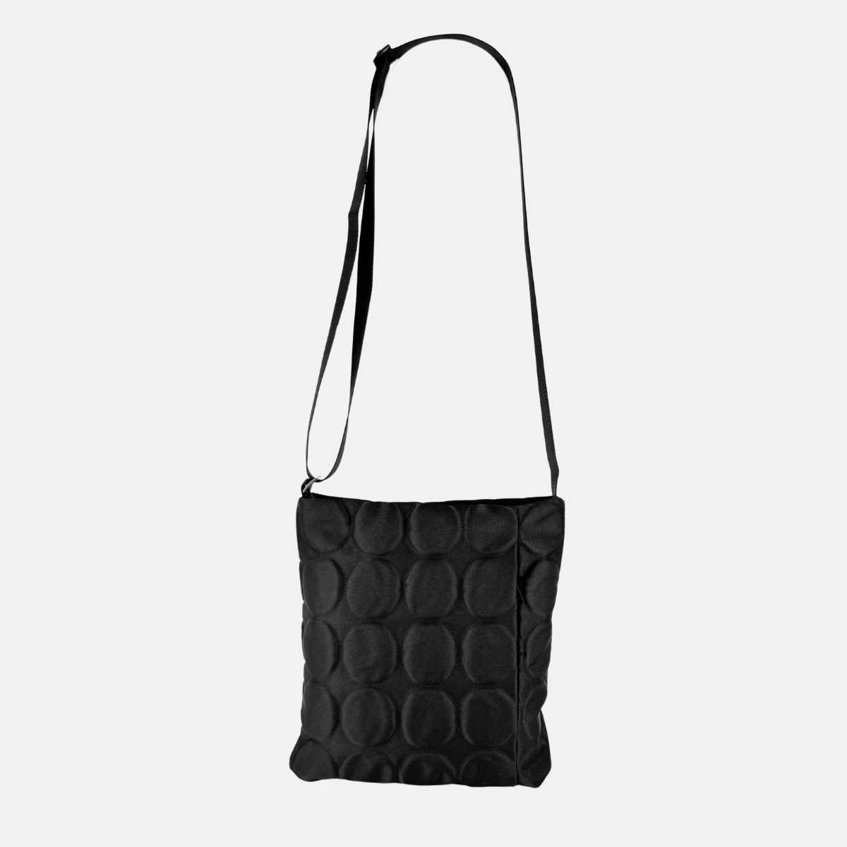 Acrylic Pochette Square DEEP in Black Emboss Dot - Big Bag NY