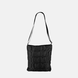 Acrylic Pochette Square DEEP in Black Emboss Dot - Big Bag NY