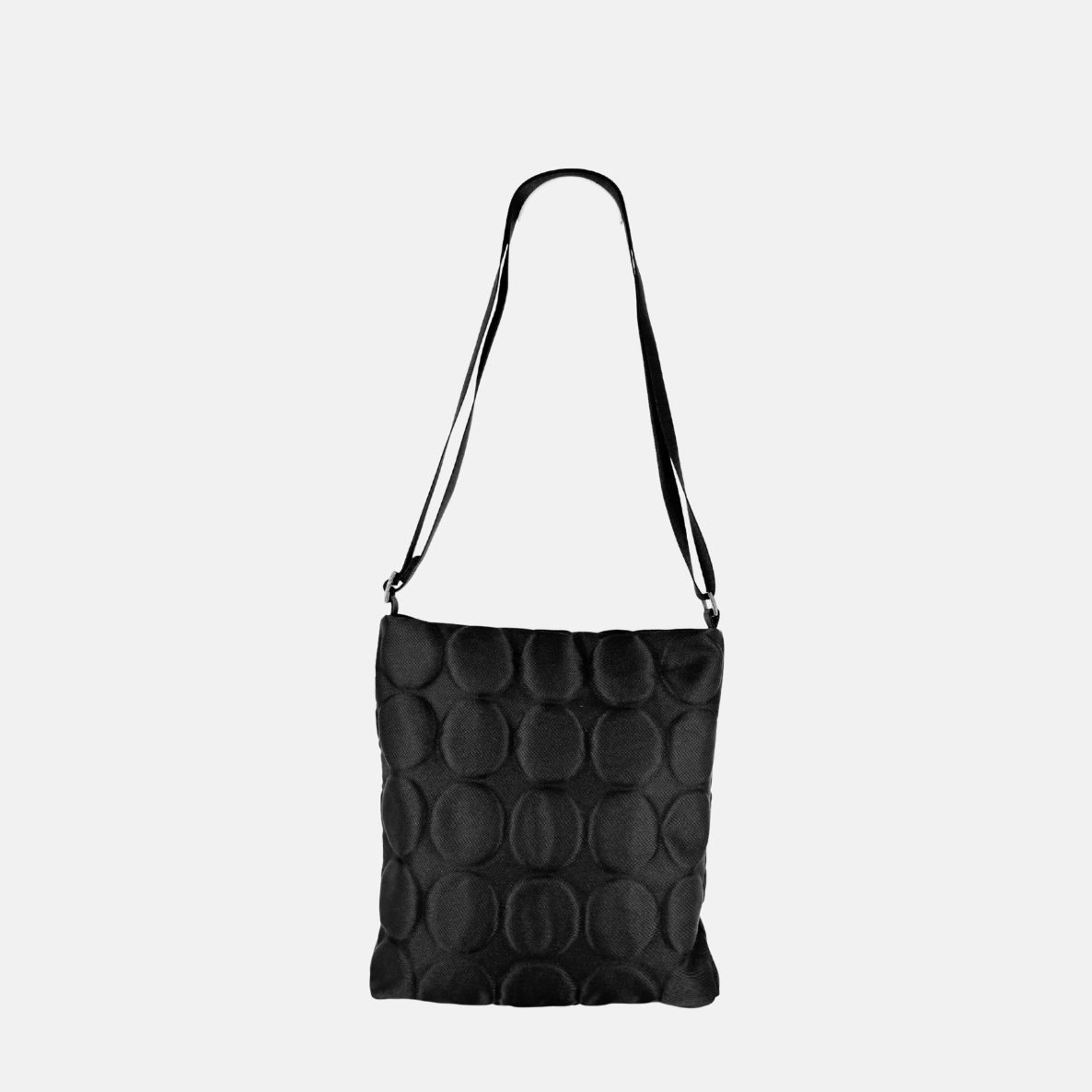 Acrylic Pochette Square DEEP in Black Emboss Dot - Big Bag NY