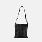 Acrylic Pochette Square DEEP in Black Emboss Dot - Big Bag NY