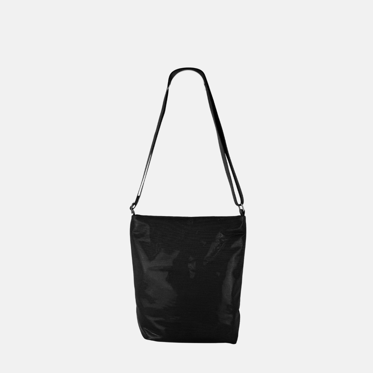 Acrylic Pochette Square DEEP in Black Swim Mesh - Big Bag NY