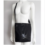 Acrylic Pochette Square DEEP in Black Swim Mesh - Big Bag NY
