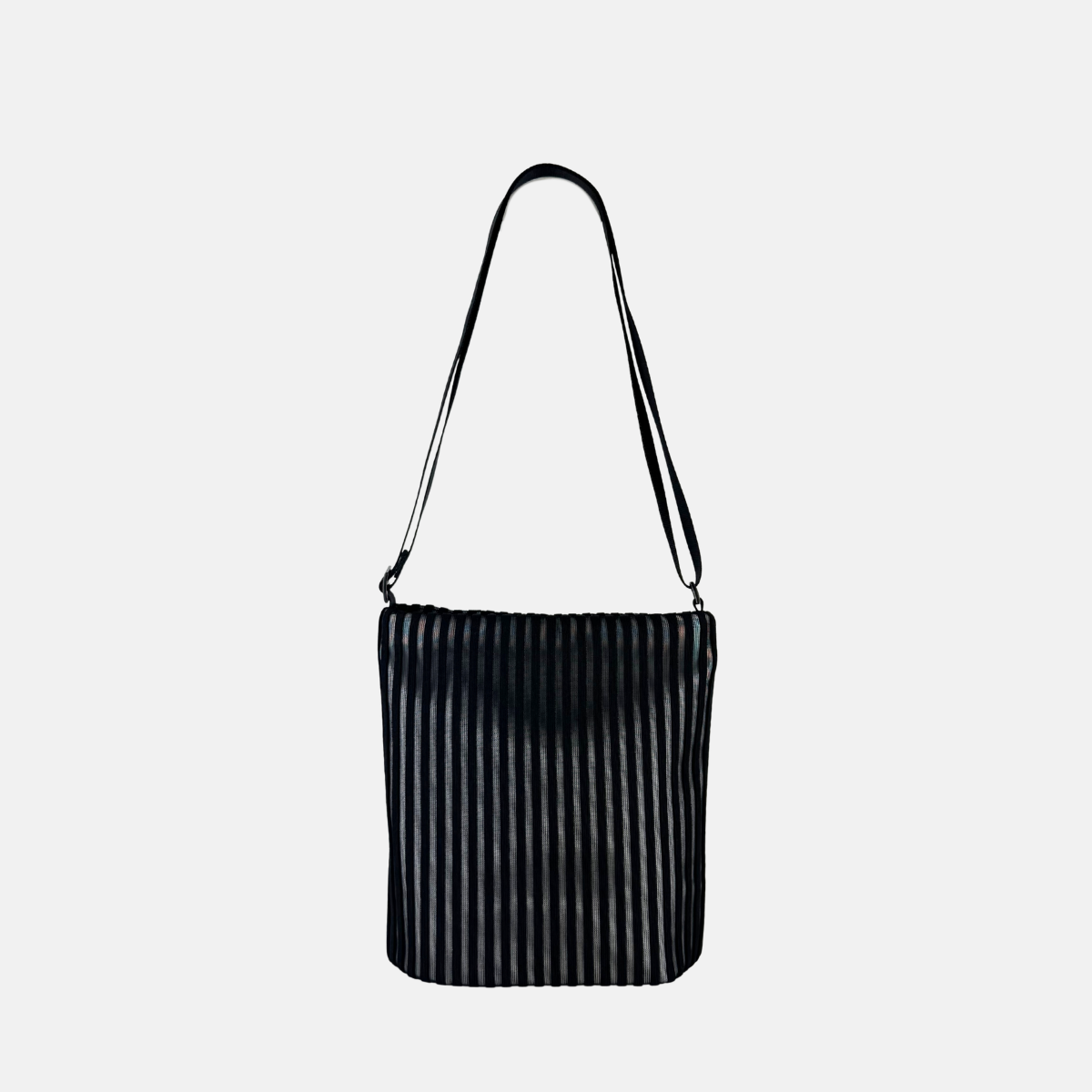 Acrylic Pochette Square DEEP in Black and White LINE - Big Bag NY