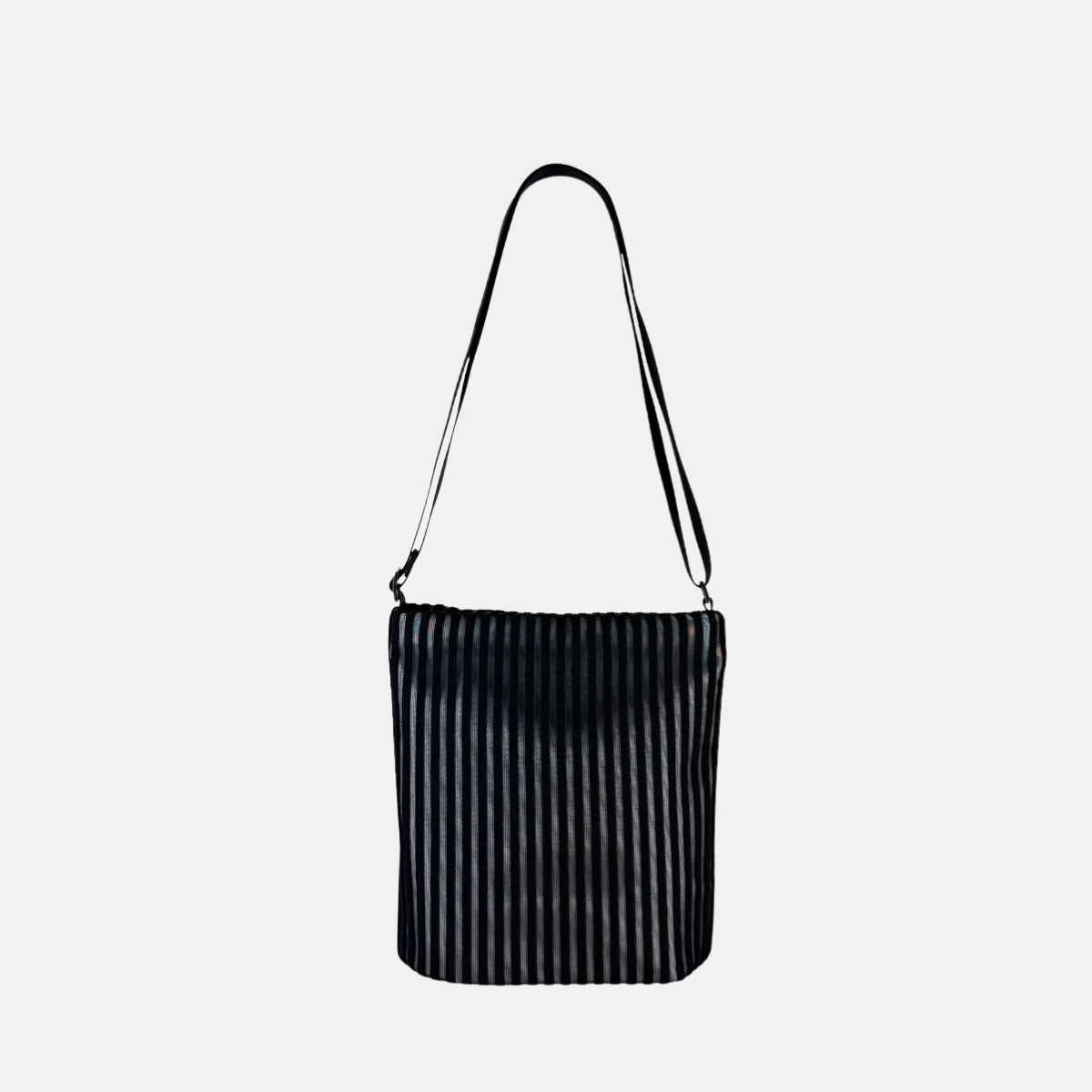 Acrylic Pochette Square DEEP in Black and White LINE - Big Bag NY