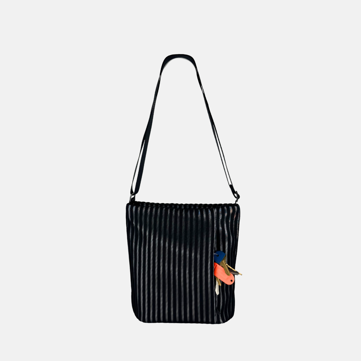 Acrylic Pochette Square DEEP in Black and White LINE - Big Bag NY