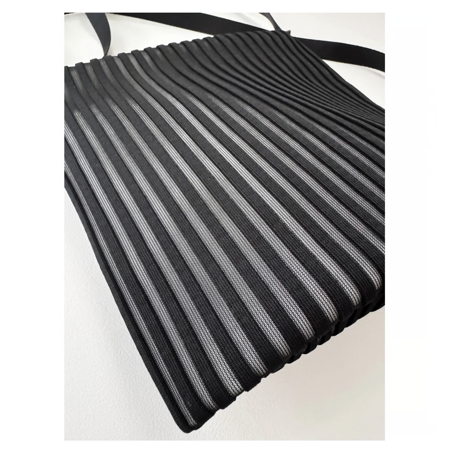 Acrylic Pochette Square DEEP in Black and White LINE - Big Bag NY