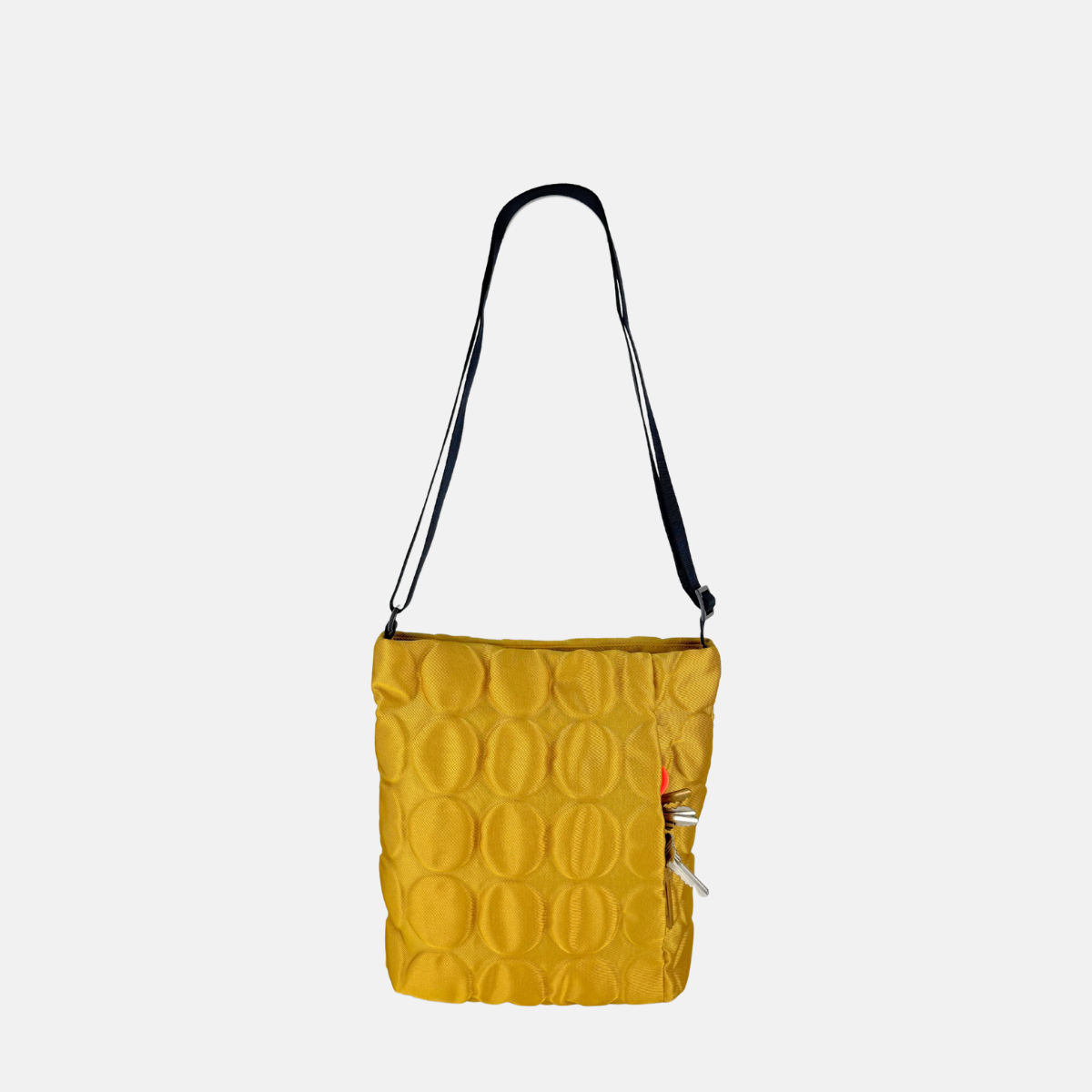 Acrylic Pochette Square DEEP in Yellow Emboss Dot - Big Bag NY