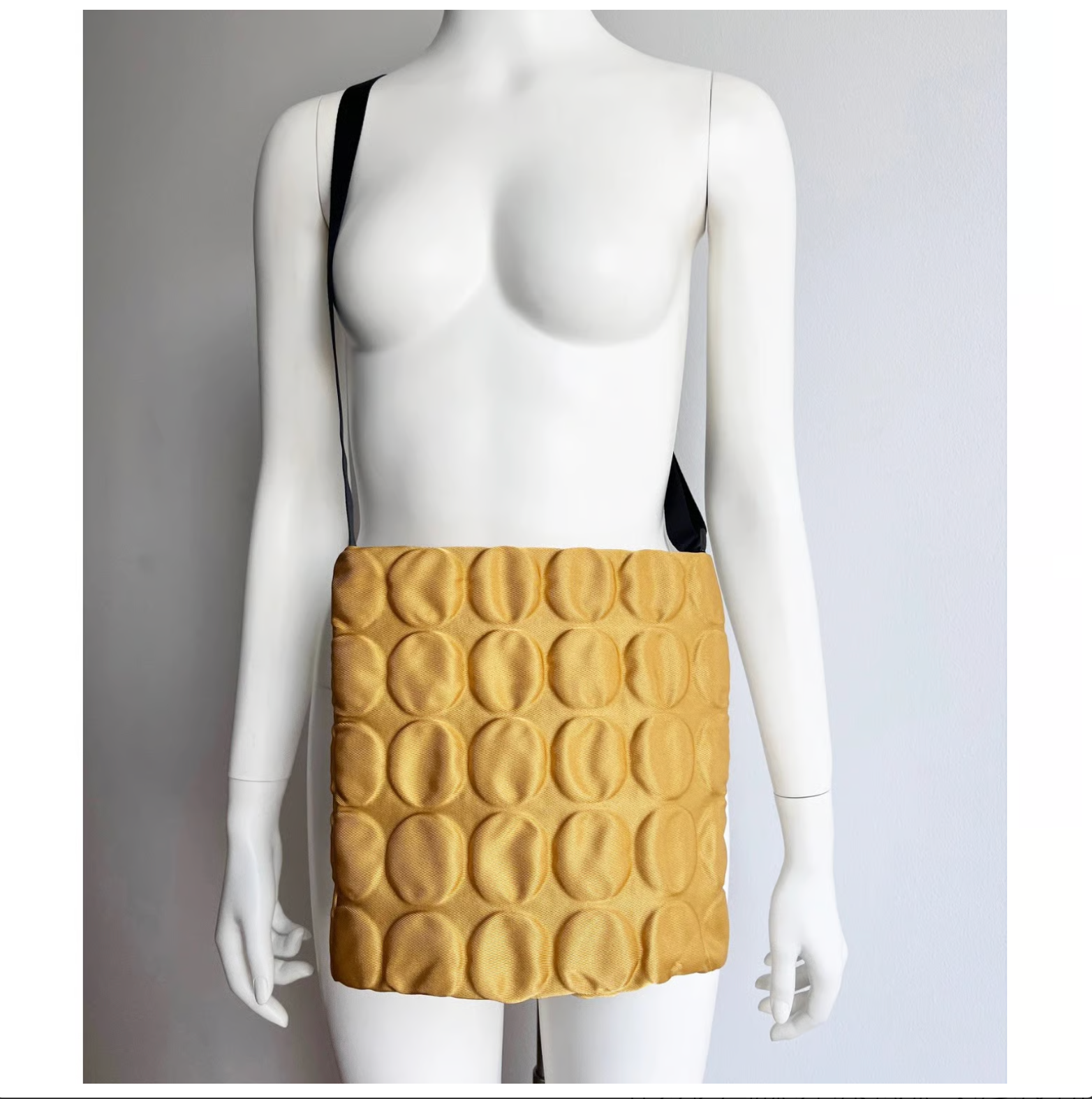 Acrylic Pochette Square DEEP in Yellow Emboss Dot - Big Bag NY