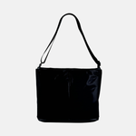 Acrylic Pocket Shoulder Bag Deep in Black Swim Mesh - Big Bag NY