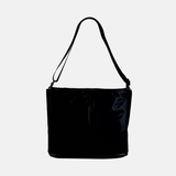 Acrylic Pocket Shoulder Bag Deep in Black Swim Mesh - Big Bag NY
