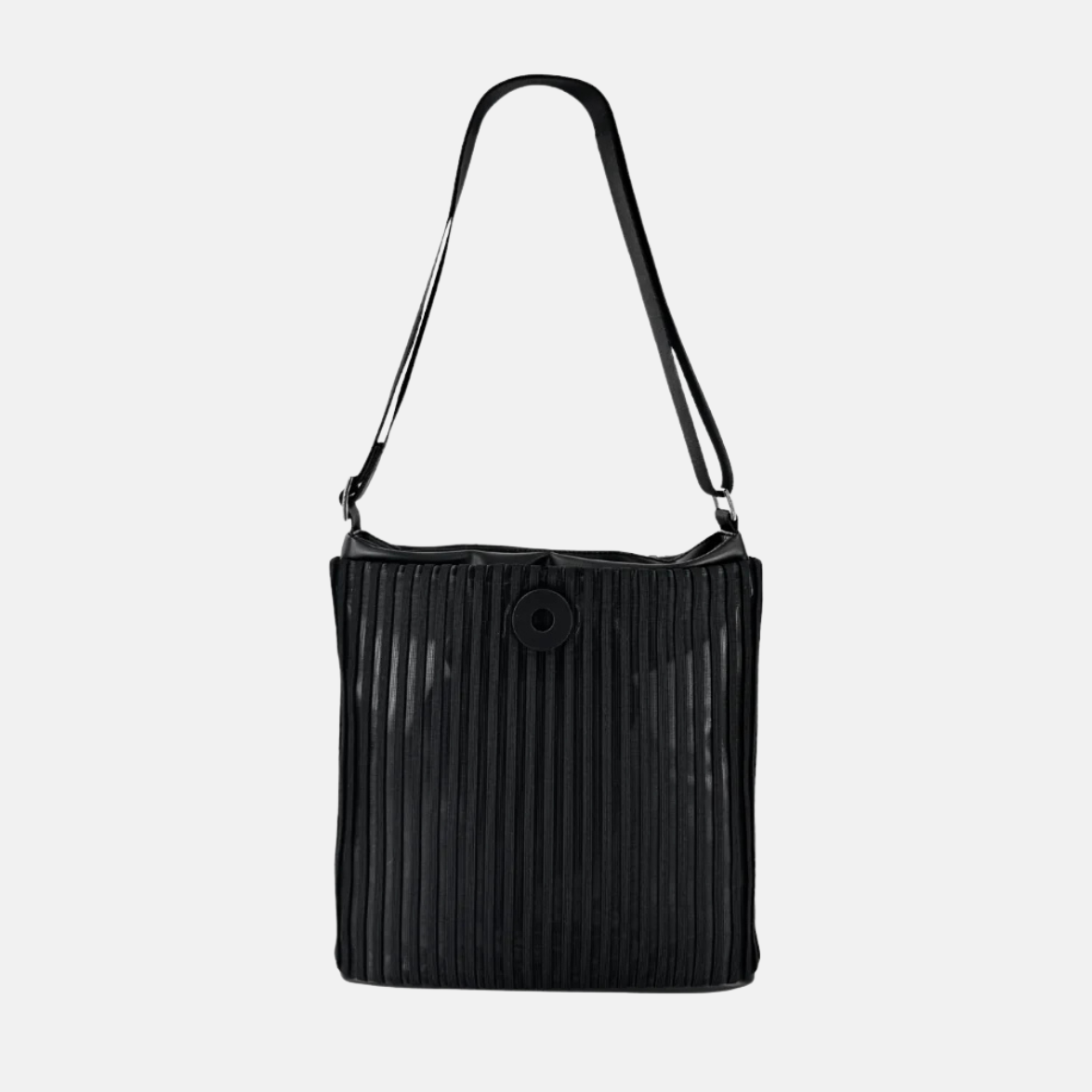 Acrylic Pocket Shoulder SD Bag in Black LINE - Big Bag NY