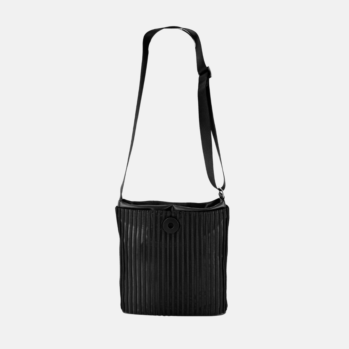 Acrylic Pocket Shoulder SD Bag in Black LINE - Big Bag NY