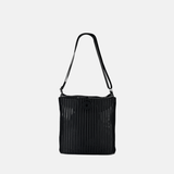 Acrylic Pocket Shoulder SD Bag in Black LINE - Big Bag NY