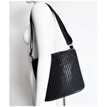 Acrylic Pocket Shoulder SD Bag in Black LINE - Big Bag NY