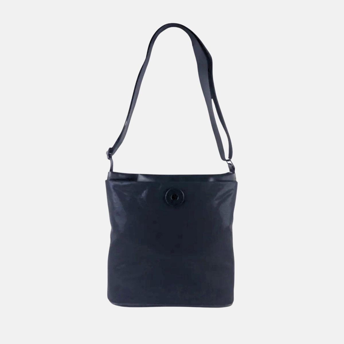 Acrylic Pocket Shoulder SD Bag in Black Swim Mesh - Big Bag NY