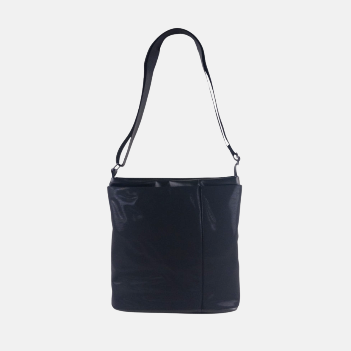 Acrylic Pocket Shoulder SD Bag in Black Swim Mesh - Big Bag NY