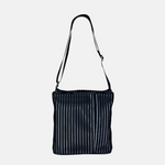 Acrylic Pocket Shoulder SD Bag in Black and White LINE - Big Bag NY